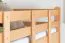 Stockbett für Erwachsene "Easy Premium Line" K20/h inkl. Liegeplatz und 2 Abdeckblenden, Kopf- und Fußteil gerade, Buche Vollholz massiv Natur - Liegefläche: 90 x 200 cm (B x L), teilbar