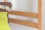 Stockbett für Erwachsene "Easy Premium Line" K20/h inkl. Liegeplatz und 2 Abdeckblenden, Kopf- und Fußteil gerade, Buche Vollholz massiv Natur - Liegefläche: 90 x 200 cm (B x L), teilbar