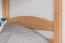 Stockbett für Erwachsene "Easy Premium Line" K21/n inkl. 2 Schubladen und 2 Abdeckblenden, Kopf- und Fußteil gerundet, Buche Vollholz massiv Natur - 90 x 200 cm (B x L), teilbar