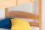 Etagenbett / Stockbett "Easy Premium Line" K21/h inkl. Liegeplatz und 2 Abdeckblenden, Kopf- und Fußteil gerundet, Buche Vollholz massiv Natur - Liegefläche: 90 x 200 cm, teilbar