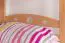 Etagenbett / Stockbett "Easy Premium Line" K19/n, Kopf- und Fußteil mit Löchern, Buche Vollholz massiv Natur - 90 x 200 cm (B x L), teilbar