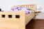 Kinderbett / Jugendbett, Buche massiv Vollholz natur 108, inkl. Lattenrost - 140 x 200 cm (B x L) 