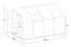 Gewächshaus Safran 03, Abmessungen: 245 x 184 x 203 cm  (L x B x H), Farbe: Silber