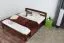 Jugendbett Kiefer Vollholz massiv Nussfarben A5, inkl. Lattenrost - Abmessung 160 x 200 cm (B x L)
