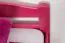 Kinderbett / Jugendbett "Easy Premium Line" K1/2n inkl. 2 Schubladen und 2 Abdeckblenden, 90 x 200 cm Buche Vollholz massiv Rosa