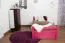 Kinderbett / Jugendbett "Easy Premium Line" K1/2n inkl. 2 Schubladen und 2 Abdeckblenden, 90 x 200 cm Buche Vollholz massiv Rosa