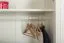 Kleiderschrank Kiefer Vollholz massiv weiß lackiert Junco 04 - Abmessung 195 x 135 x 59 cm