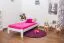 Kinderbett / Jugendbett Kiefer Vollholz massiv weiß lackiert A10, inkl. Lattenrost - Abmessung 90 x 200 cm