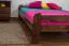 Jugendbett Kiefer Vollholz massiv Nussfarben A11, inkl. Lattenrost - Abmessung 160 x 200 cm