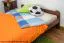 Jugendbett Kiefer Vollholz massiv Nussfarben A11, inkl. Lattenrost - Abmessung 160 x 200 cm