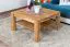 Wohnzimmertisch Eiche Massivholz Farbe: Natur 45x80x80 cm