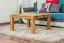 Wohnzimmertisch Eiche Massivholz Farbe: Natur 45x80x80 cm