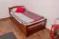 Kinderbett / Jugendbett "Easy Premium Line" K1/2n inkl. 2 Schubladen und 2 Abdeckblenden, 90 x 200 cm Buche Vollholz massiv Kirschfarben