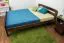 Doppelbett / Gästebett Vollholz massiv Nussfarben A6, inkl. Lattenrost - Abmessung 160 x 200 cm