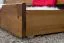 Schublade für Bett - Kiefer Vollholz massiv Eichefarben 003- Abmessung 18,50 x 198 x 54 cm (H x B x T)