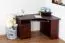 Schreibtisch Kiefer massiv Vollholz Walnussfarben Junco 185 - Abmessungen: 74 x 138 x 83 cm (H x B x T)