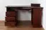 Schreibtisch Kiefer massiv Vollholz Walnussfarben Junco 185 - Abmessungen: 74 x 138 x 83 cm (H x B x T)