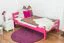 Einzelbett "Easy Premium Line" K1/2n, Buche Vollholz massiv rosa lackiert- Liegefläche: 90 x 190 cm