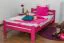 Einzelbett/ Gästebett "Easy Premium Line" K4, 120 x 200 cm Buche Vollholz massiv rosa lackiert