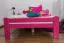 Einzelbett/ Gästebett "Easy Premium Line" K4, 120 x 200 cm Buche Vollholz massiv rosa lackiert
