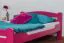 Einzelbett/ Gästebett "Easy Premium Line" K4, 120 x 200 cm Buche Vollholz massiv rosa lackiert