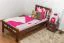 Einzelbett "Easy Premium Line" K8, Buche Vollholz massiv dunkelbraun lackiert - Liegefläche: 90 x 190 cm