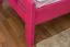 Kinderbett / Jugendbett "Easy Premium Line" K8, Buche Vollholz massiv rosa lackiert - Liegefläche: 90 x 200 cm