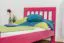 Kinderbett / Jugendbett "Easy Premium Line" K8, Buche Vollholz massiv rosa lackiert - Liegefläche: 90 x 200 cm