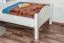 Einzelbett / Gästebett Buche massiv Vollholz weiß 113, inkl. Lattenrost - 80 x 200 cm (B x L)