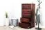 Kommode Kiefer massiv Vollholz Walnussfarben Junco 141 - Abmessungen: 123 x 60 x 42 cm (H x B x T)
