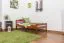Kinderbett / Jugendbett "Easy Premium Line" K1/2n, Buche Vollholz massiv kirschrot lackiert - Liegefläche: 90 x 190 cm
