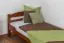 Kinderbett / Jugendbett "Easy Premium Line" K1/2n, Buche Vollholz massiv kirschrot lackiert - Liegefläche: 90 x 190 cm