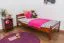 Kinderbett / Jugendbett "Easy Premium Line" K1/2n, Buche Vollholz massiv kirschrot lackiert - Liegefläche: 90 x 190 cm