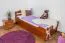 Kinderbett / Jugendbett "Easy Premium Line" K1/2h inkl. 2. Liegeplatz und 2 Abdeckblenden, 90 x 200 cm Buche Vollholz massiv kirschrot lackiert