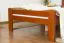 Einzelbett/ Gästebett "Easy Premium Line" K4, 120 x 200 cm Buche Vollholz massiv kirschrot lackiert