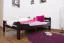 Einzelbett/ Gästebett "Easy Premium Line" K4, 120 x 200 cm Buche Vollholz massiv schokobraun lackiert