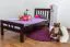 Einzelbett "Easy Premium Line" K8, Buche Vollholz massiv schokobraun lackiert - Liegefläche: 90 x 200 cm