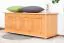 Truhe Holztruhe Kiefer massiv Vollholz Erlefarben 180 – 50 x 120 x 48 cm (H x B x T), Sitztruhe