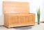 Truhe Holztruhe Kiefer massiv Vollholz Erlefarben 180 – 50 x 120 x 48 cm (H x B x T), Sitztruhe