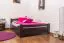 Bett 140 x 200 cm Buche massiv Schokobraun