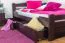 Bett 140 x 200 cm Buche massiv Schokobraun