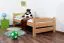 Kinderbett / Jugendbett Buche massiv Vollholz Natur 118, inkl. Lattenrost - Abmessung 80 x 200 cm (B x L)