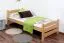 Einzelbett / Gästebett Buche massiv Vollholz natur 118, inkl. Lattenrost - Abmessung 80 x 200 cm