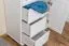 Vitrine Kiefer massiv Vollholz weiß lackiert B010 - Abmessung 190 x 80 x 42 cm (H x B x T)