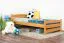 Kinderbett / Jugendbett Kiefer massiv Vollholz Erlefarben 84, inkl. Lattenrost - 100 x 200 cm