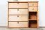 Schuhschrank Kiefer Vollholz massiv Erlefarben Junco 220 - Abmessungen: 80 x 90 x 40 cm (H x B x T)