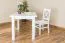 Stuhl Kiefer massiv Vollholz weiß lackiert Junco 246- Abmessung 95 x 44 x 49 cm
