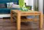Wohnzimmertisch Eiche Massivholz Farbe: Natur 50x80x80 cm