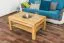 Massivholz Couchtisch Loungetisch Eiche Bio geölt 47x100x70 cm, Wohnzimmertisch Beistelltisch Clubtisch massiv
