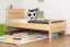 Kinderbett / Jugendbett Kiefer Vollholz massiv natur 70 - Liegefläche 90 x 200 cm (B x L)